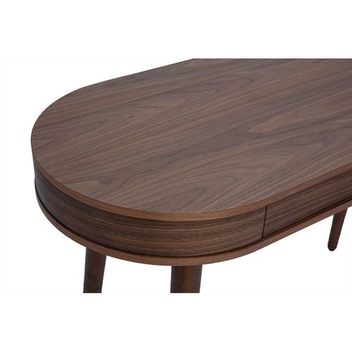 Bureau Avec Tiroir En Bois Foncé L120 Cm Judith