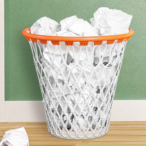 Corbeille à Papier "basketball" 32cm Blanc