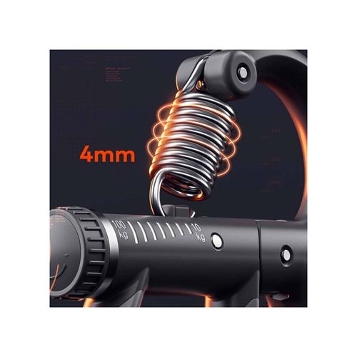 Pince De Musculation à Résistance Réglable De 10 à 100 Kgs Avec Compteur Noir