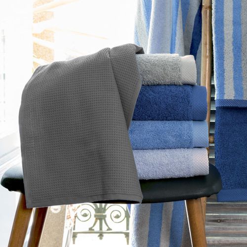 Drap De Bain 90x160 Cm Nid D'abeille Pure Waffle 300 G/m² Anthracite