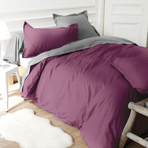 Drap Housse Uni 140x200 Cm Bonnet 30 Cm Coton Alto Raisin
