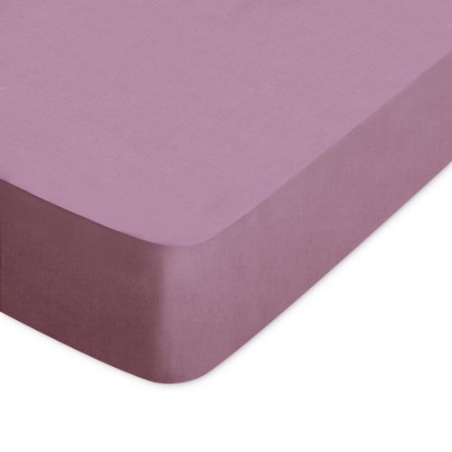 Drap Housse Uni 140x200 Cm Bonnet 30 Cm Coton Alto Raisin