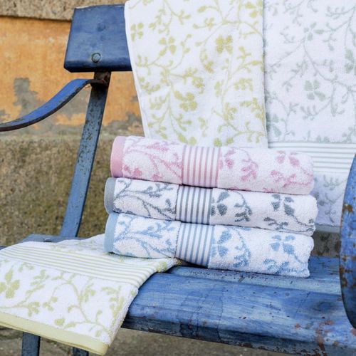 Serviette De Toilette 40x60 Cm Vintage Floral Rose 550g/m2