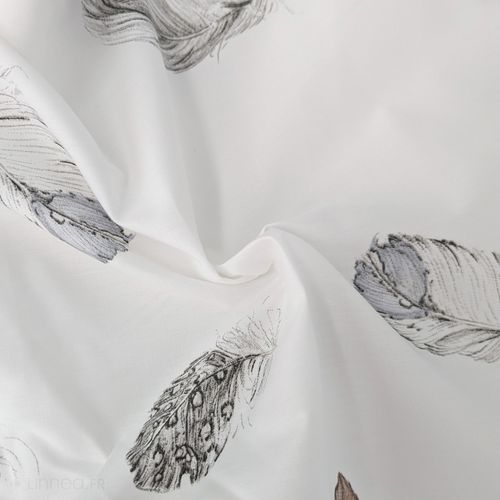 Housse De Couette 200x200 Cm Percale Pur Coton Plumes