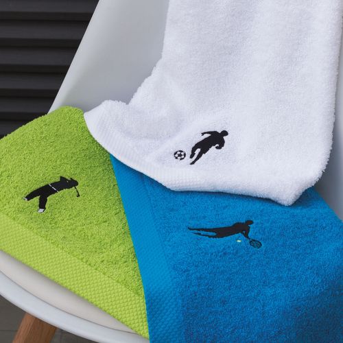 Drap De Douche 70x140 Cm Coton 550g/m2 Pure Football Blanc