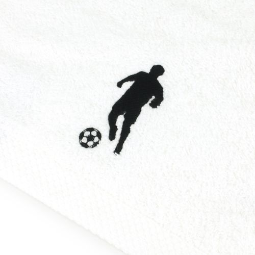 Drap De Douche 70x140 Cm Coton 550g/m2 Pure Football Blanc