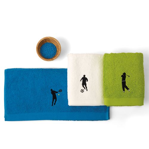 Drap De Douche 70x140 Cm Coton 550g/m2 Pure Football Blanc