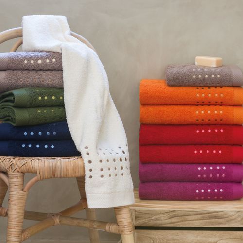 Serviette Invité 33x50 Cm Coton 550g/m2 Pure Points Rouge