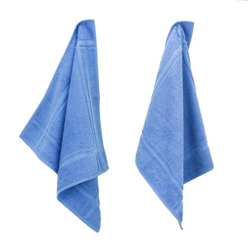 Lot De 2 Torchons De Cuisine 50x50 Cm Éponge Pure Kitchen Terry Bleu Mer