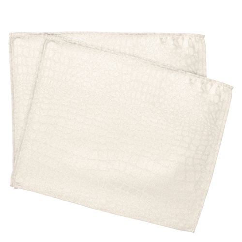 Lot De 2 Sets De Table 35x45 Cm Jacquard 100% Polyester Lounge Ecru