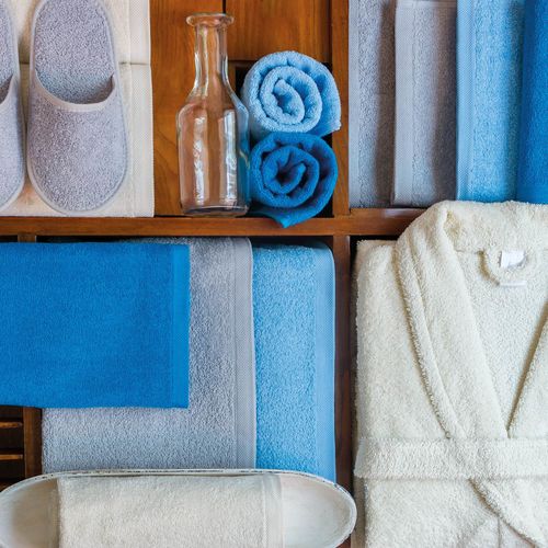 Lot De 2 Draps De Douche 70x130 Cm Alpha Bleu Turquoise