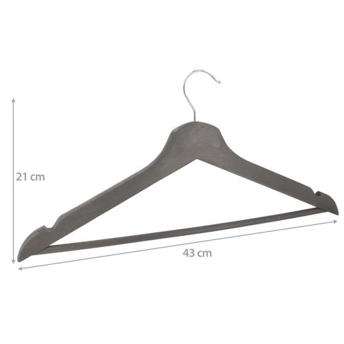 Lot De 3 Cintres En Bois Gris