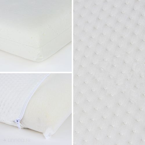 Traversin Plat 150x35 Cm Ascona Mousse à Mémoire De Forme Visco