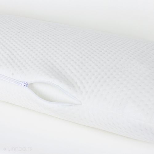 Traversin Plat 150x35 Cm Ascona Mousse à Mémoire De Forme Visco