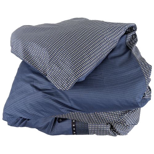 Housse De Couette 260x240 Cm Satin De Coton Enzo Bleu