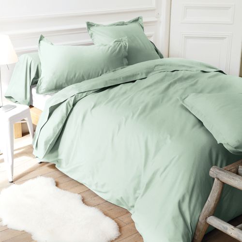 Drap Housse Relaxation Uni 2x100x200 Cm Coton Alto Vert Fleur D'amandier Tête Pied Relevable