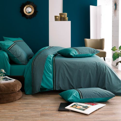 Taie De Traversin 240x43 Cm Percale De Coton Gustav Vert Emeraude