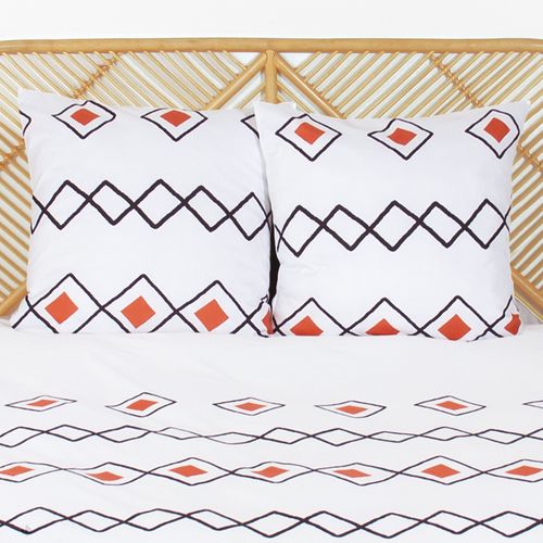 Parure De Lit 240x220 Cm Microfibre Zest Rouge