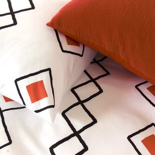 Parure De Lit 240x220 Cm Microfibre Zest Rouge