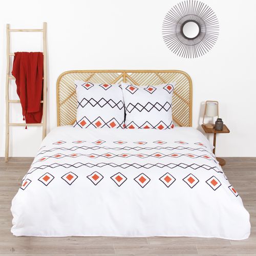 Parure De Lit 240x220 Cm Microfibre Zest Rouge