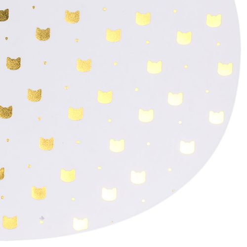 Lot De 2 Sets De Table Enfant Chat Doré