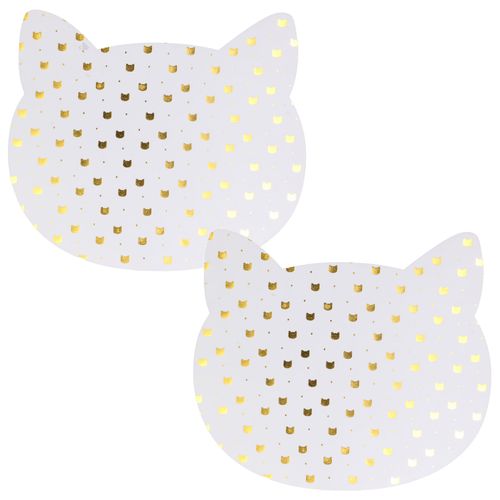 Lot De 2 Sets De Table Enfant Chat Doré