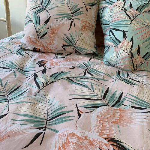 Parure De Lit 240x220 Cm Coton Aleya Rose