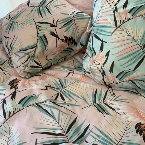 Parure De Lit 240x220 Cm Coton Aleya Rose