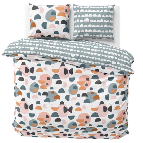 Parure De Lit 240x220 Cm Coton Pontino Multicolore 3 Pièces