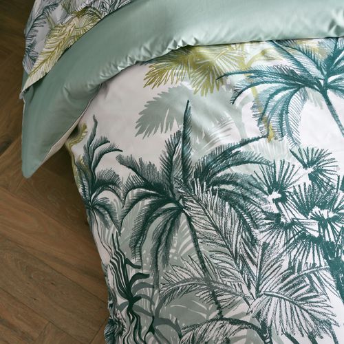 Housse De Couette 200x200 Cm Percale Coton Trinidad Mousson