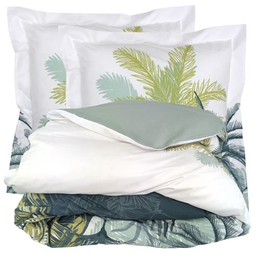 Parure De Lit 260x240 Cm Percale Coton Trinidad Mousson