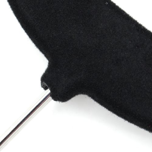 Lot De 5 Cintres Avec Barre Floqué Velours Noir