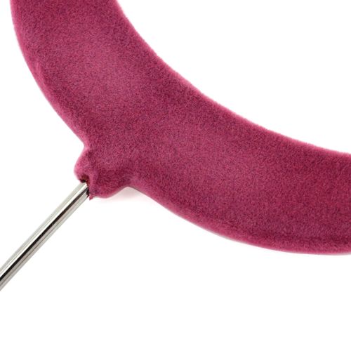 Lot De 5 Cintres Avec Barre Floqué Velours Violet