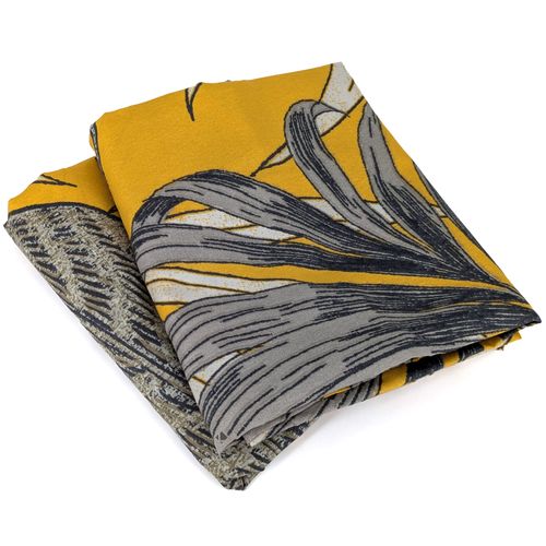 Parure De Lit 240x220 Cm Microfibre 50% Recyclée Aquilie Jaune 3 Pièces
