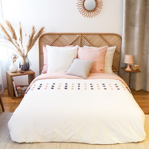 Parure De Lit 240x220 Cm Coton Bci Adouci Poupie Blanc 3 Pièces