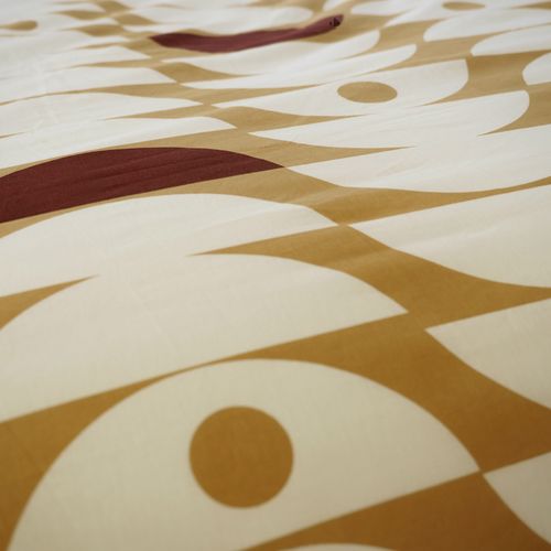 Parure De Lit 240x220 Cm Coton Bci Adouci Aube Marron 3 Pièces