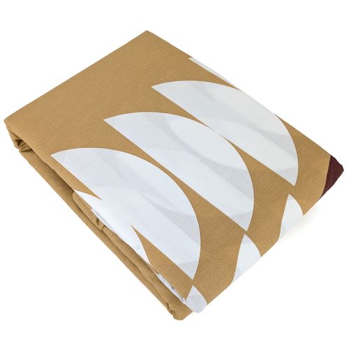 Parure De Lit 240x220 Cm Coton Bci Adouci Aube Marron 3 Pièces