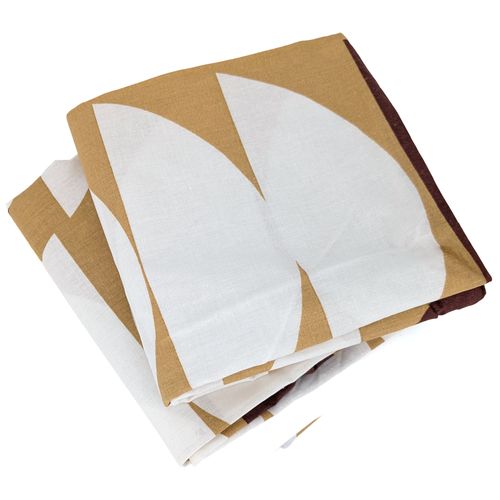 Parure De Lit 240x220 Cm Coton Bci Adouci Aube Marron 3 Pièces