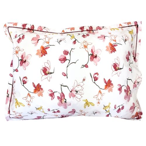 Taie D'oreiller 50x70 Cm Percale Coton Elisa Rose