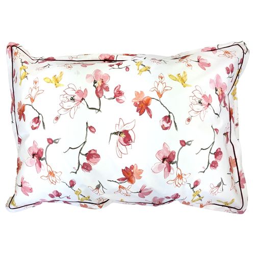 Taie D'oreiller 50x70 Cm Percale Coton Elisa Rose