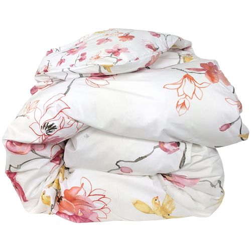 Housse De Couette 280x240 Cm Percale Coton Elisa Rose