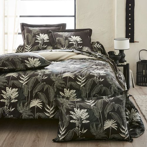 Housse De Couette 140x200 Cm Satin De Coton Cayenne Noir Ebène