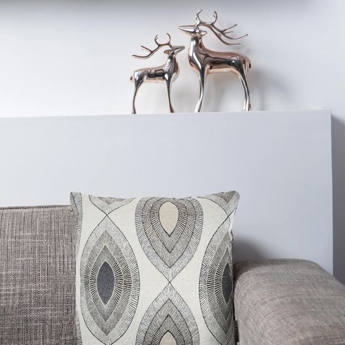 Housse De Coussin 45x45 Cm Mama Lin/noir