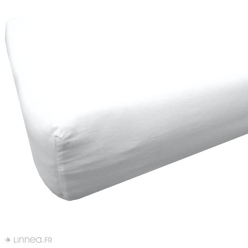 Drap Housse 180x200 Cm Coton Biologique Silla Blanc