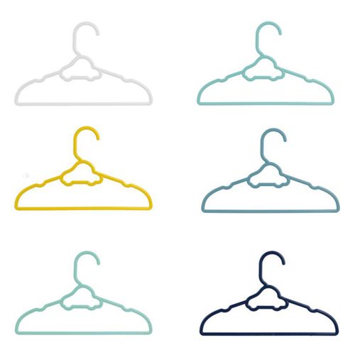 Lot De 6 Cintres Enfant Voiture Multicolore