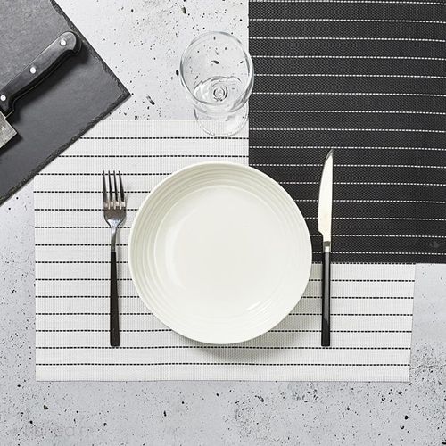 Lot De 2 Sets De Table 30x45 Cm Raya Noir