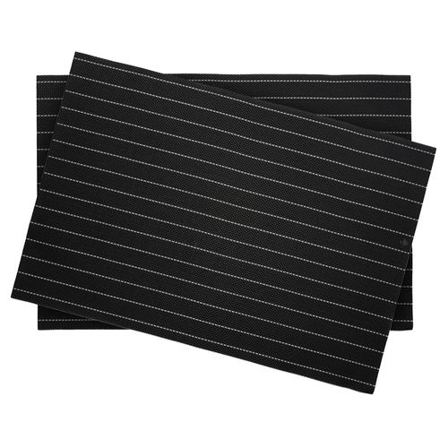 Lot De 2 Sets De Table 30x45 Cm Raya Noir
