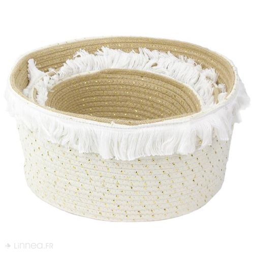 Lot De 3 Paniers De Rangement 37x34 5 Cm Vanilla