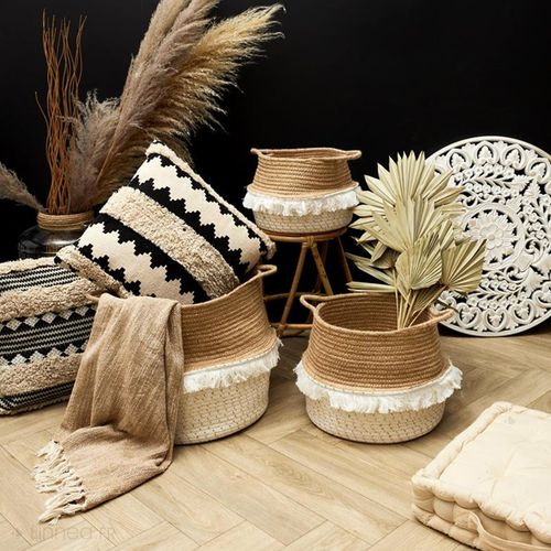 Lot De 3 Paniers De Rangement 37x34 5 Cm Vanilla