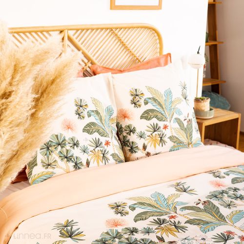 Parure De Lit 200x200 Cm Coton Mentissa Rose